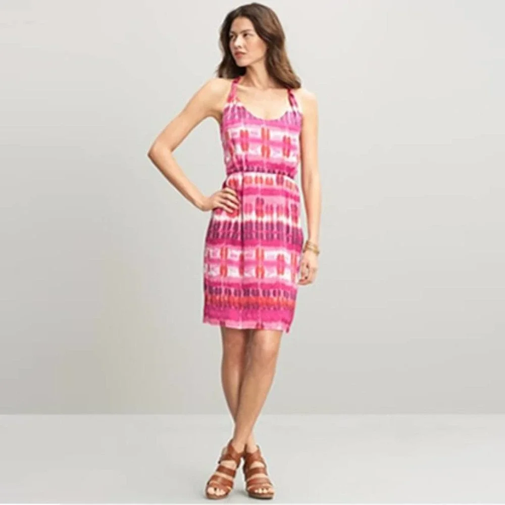 Banana Republic Ikat Silk Twist-Strap Sheath Dress - Picture 2 of 8
